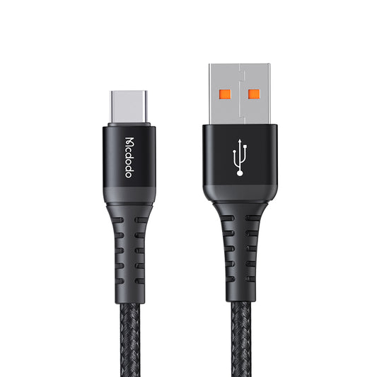 USB-A - USB-C McDodo CA-2271 data- og ladekabel, 18W, 1m, Svart