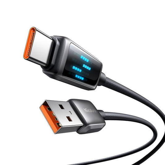 Data- og ladekabel USB-A - USB-C McDodo CA-2350 Display, 100W, 1.2m, Svart