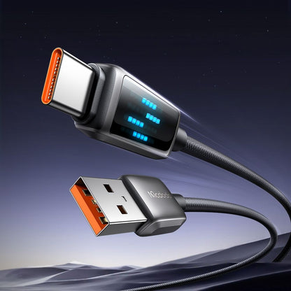 Data- og ladekabel USB-A - USB-C McDodo CA-2350 Display, 100W, 1.2m, Svart