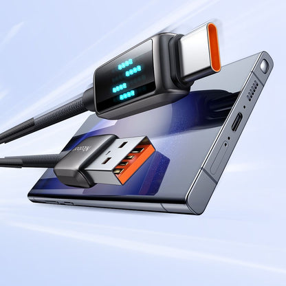 Data- og ladekabel USB-A - USB-C McDodo CA-2350 Display, 100W, 1.2m, Svart