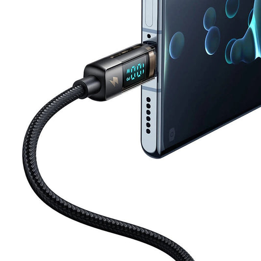 USB-A - USB-C McDodo CA-3630 Data- og Ladekabel med Auto Power Off-skjerm, 66W, 1.2m, Svart