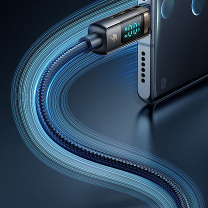 USB-A - USB-C McDodo CA-3630 Data- og Ladekabel med Auto Power Off-skjerm, 66W, 1.2m, Svart