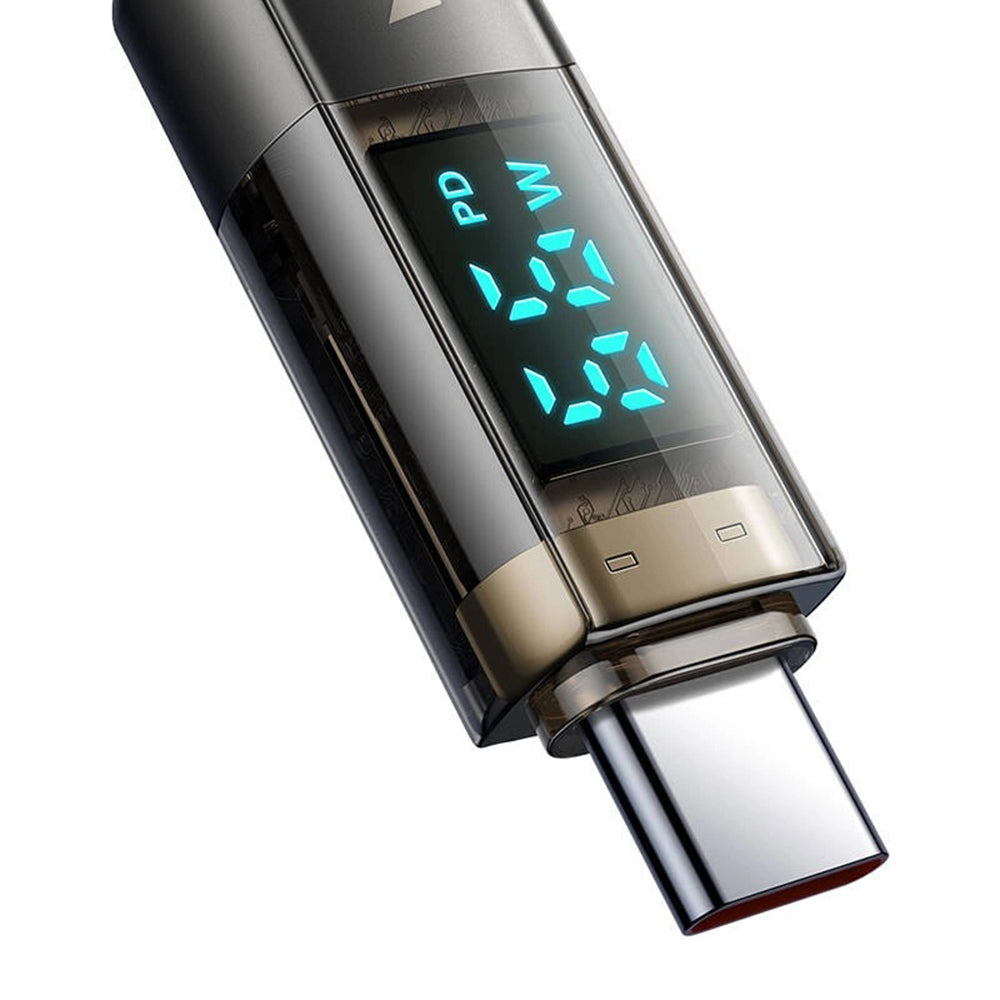 USB-A - USB-C McDodo CA-3630 Data- og Ladekabel med Auto Power Off-skjerm, 66W, 1.2m, Svart