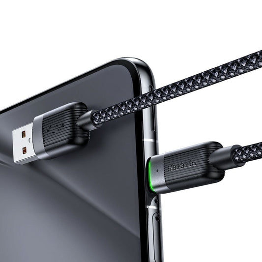 USB-A - USB-C McDodo CA-5650 Self Winding data- og ladekabel, 66W, 1.2m, Svart