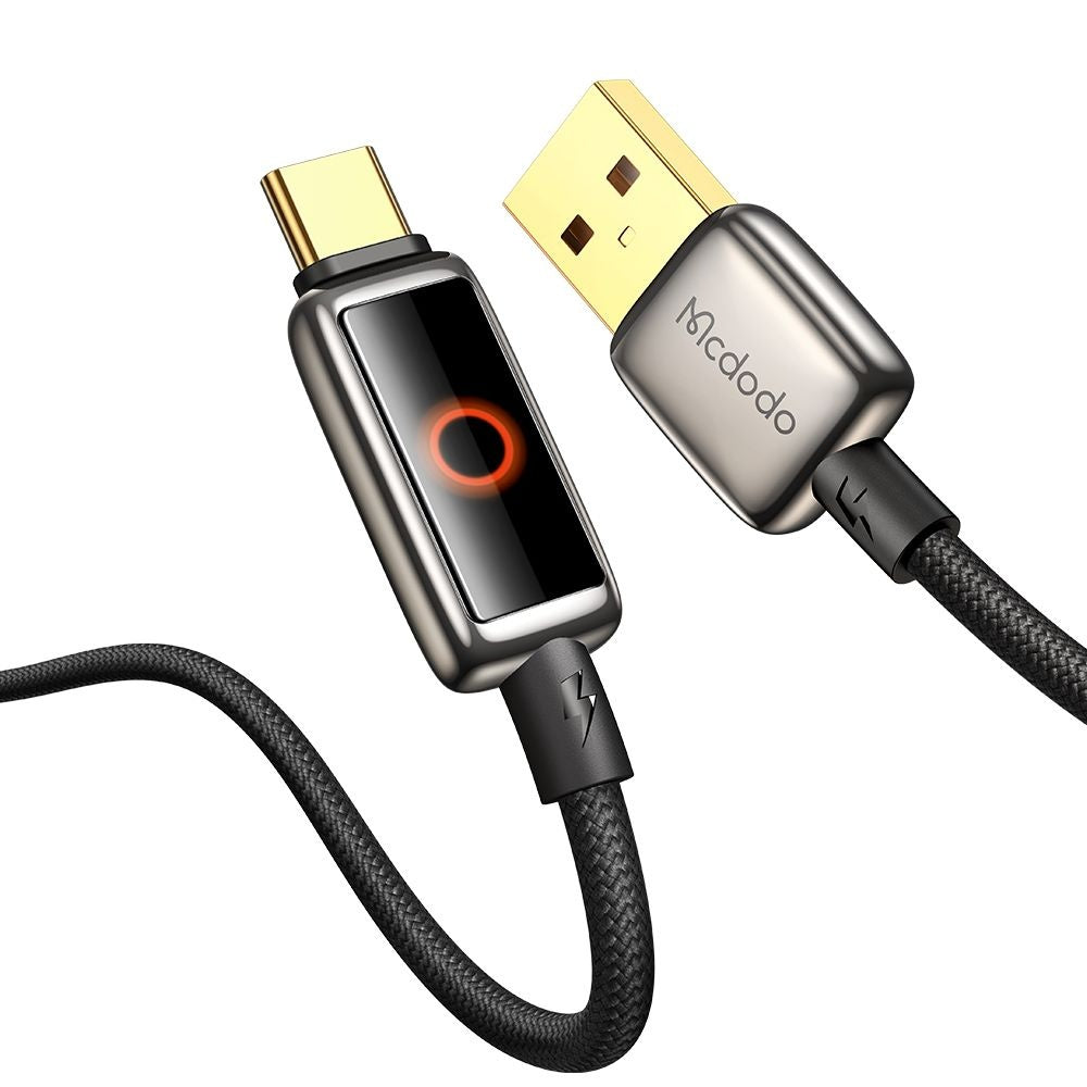Data- og ladekabel USB-A - USB-C McDodo CA-6650 Auto Power Off, 100W, 1.2m, Svart