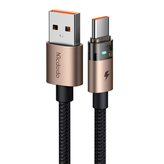 USB-A - USB-C McDodo CA-6891 data- og ladekabel, 66W, 1.2m, Gull
