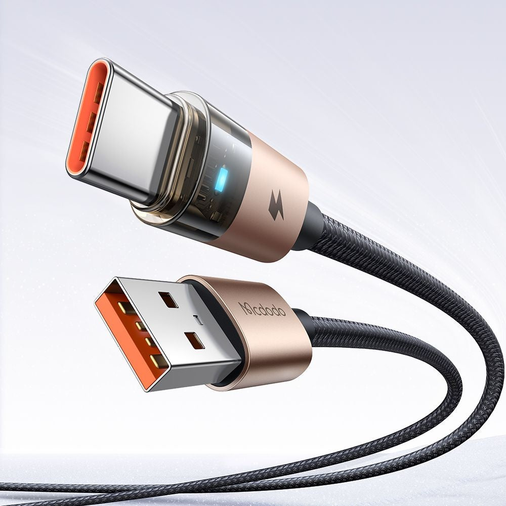 USB-A - USB-C McDodo CA-6891 data- og ladekabel, 66W, 1.2m, Gull