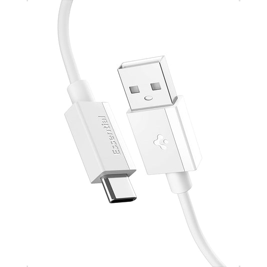 USB-A til USB-C data- og ladekabel Spigen EB6015AC, 60W, 1,5m, hvit ACA10413