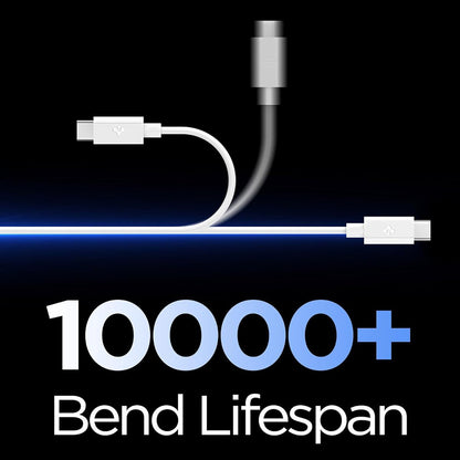 USB-A til USB-C data- og ladekabel Spigen EB6015AC, 60W, 1,5m, hvit ACA10413