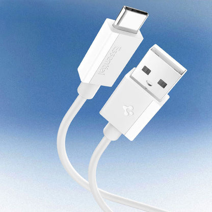 Data- og ladekabel USB-A - USB-C Spigen Essential, 60W, 2m, Hvit ACA08716