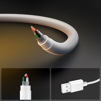 Data- og ladekabel USB-A - USB-C Spigen Essential, 60W, 2m, Hvit ACA08716