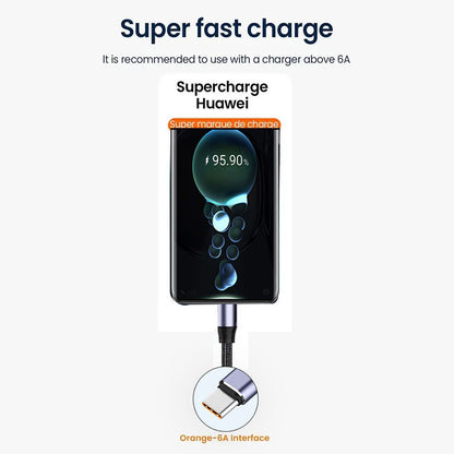 Data- og ladekabel USB-A - USB-C Techsuit PCB018, 100W, 1m, Svart