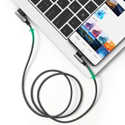USB-A til USB-C UGREEN US176 Angled data- og ladekabel, 18W, 3m, Grå
