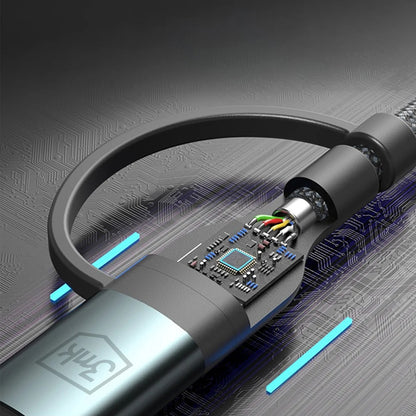 USB-A / USB-C - USB-C / Lightning 3MK Hyper N data- og ladekabel, 60W, 1.2m, Svart