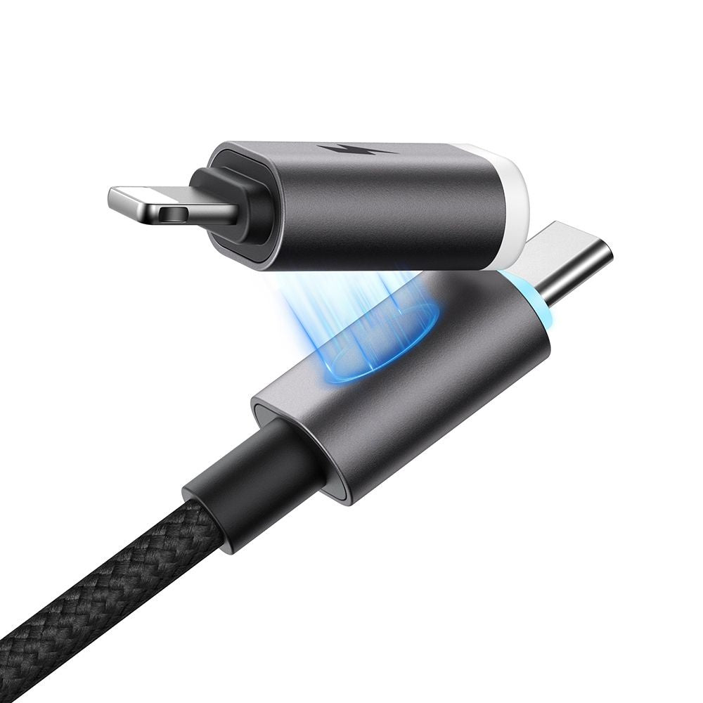 USB-A / USB-C Data- og ladekabel - USB-C / Lightning McDodo CA-6560, 60W, 1,2m, Svart