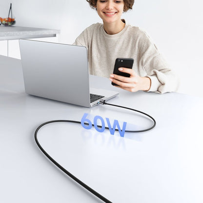 USB-A / USB-C Data- og ladekabel - USB-C / Lightning McDodo CA-6560, 60W, 1,2m, Svart
