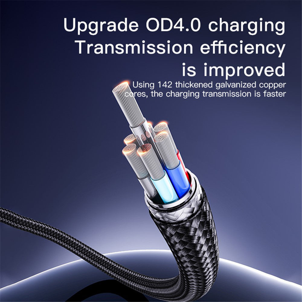 USB-A til USB-C data- og ladekabel Yesido CA130C, 18W, 2m, Svart