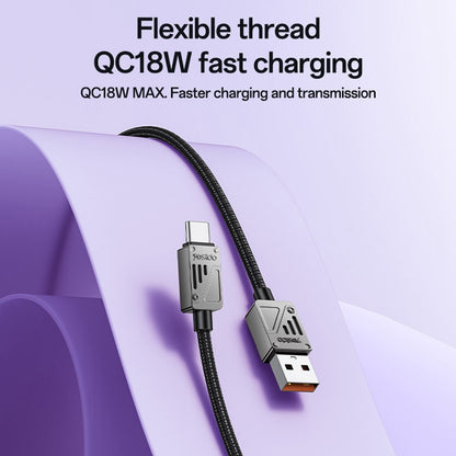 USB-A til USB-C data- og ladekabel Yesido CA135C, 18W, 1.2m, Svart