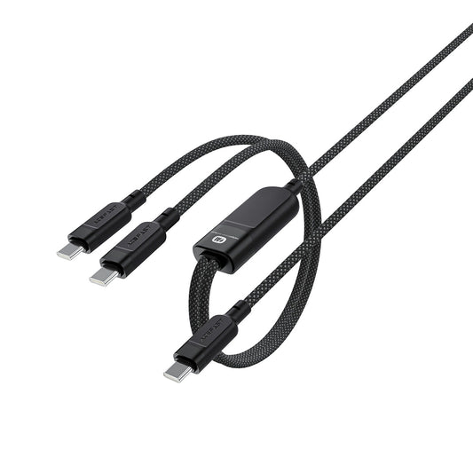 USB-C data- og ladekabel - 2 x USB-C Acefast C5-11, 100W, 1.2m, Svart