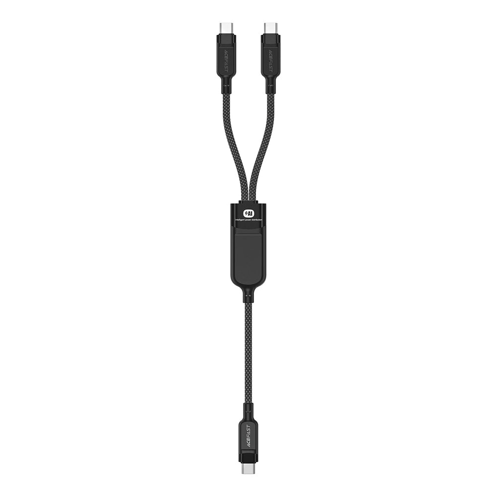USB-C data- og ladekabel - 2 x USB-C Acefast C5-11, 100W, 1.2m, Svart