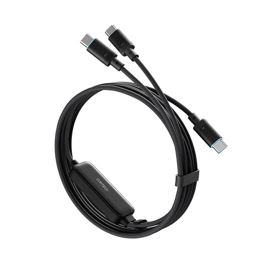 USB-C Data- og ladekabel - 2 x USB-C Cuktech C2C615, 140W, 1,5m, svart CKC2C615GLBK