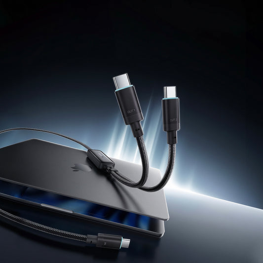 USB-C Data- og ladekabel - 2 x USB-C Cuktech C2C615, 140W, 1,5m, svart CKC2C615GLBK