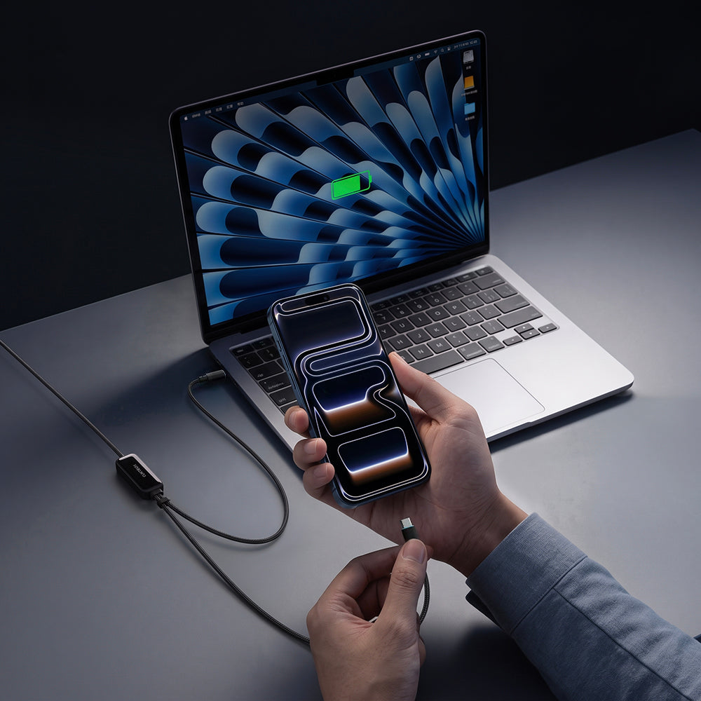 USB-C Data- og ladekabel - 2 x USB-C Cuktech C2C615, 140W, 1,5m, svart CKC2C615GLBK