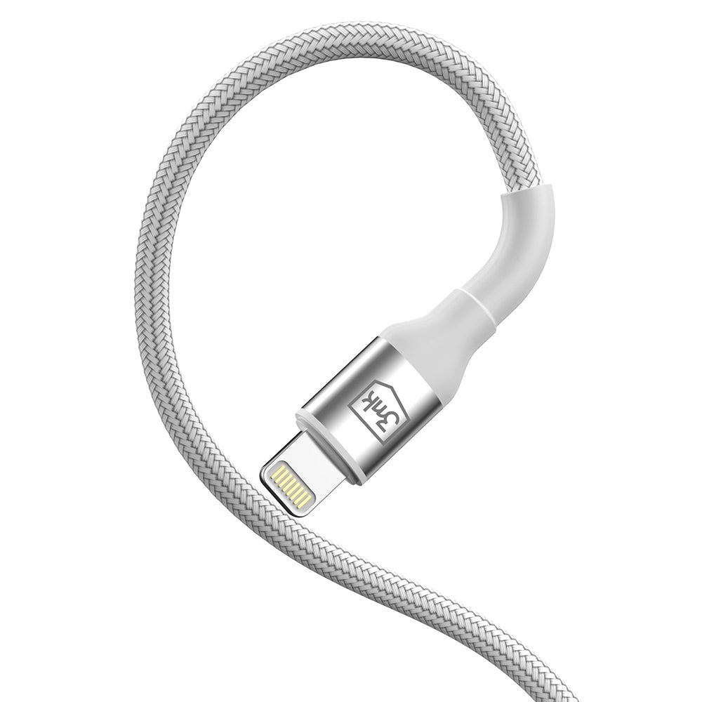 USB-C - Lightning 3MK Hyper N data- og ladekabel, 20W, 1m, Hvit
