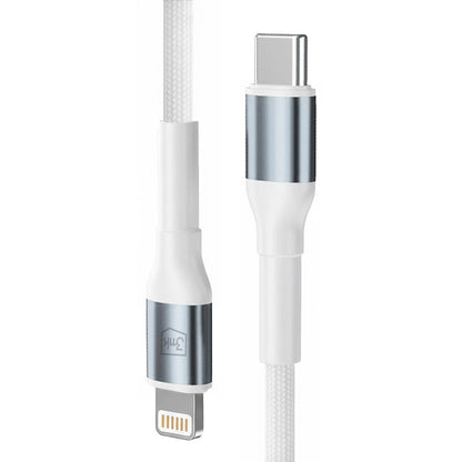 USB-C - Lightning 3MK Hyper N data- og ladekabel, 20W, 1m, Hvit