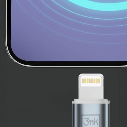 USB-C til Lightning data- og ladekabel 3MK Hyper N, 27W, 1m, hvit