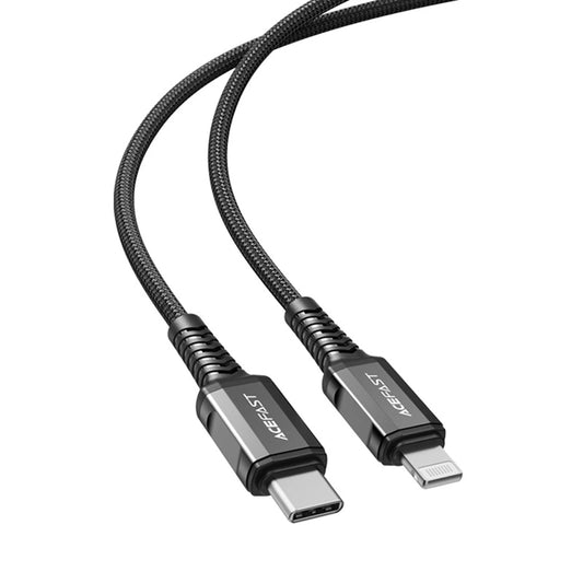 Data- og ladekabel USB-C - Lightning Acefast C1-01, 30W, 1.2m, Svart