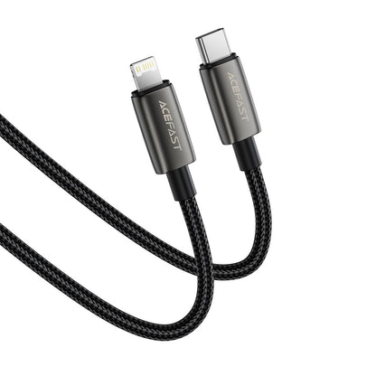 USB-C - Lightning data- og ladekabel Acefast C23-01, 30W, 1.2m, Svart