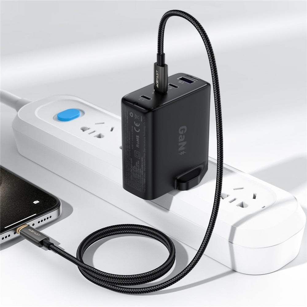 USB-C - Lightning data- og ladekabel Acefast C23-01, 30W, 1.2m, Svart