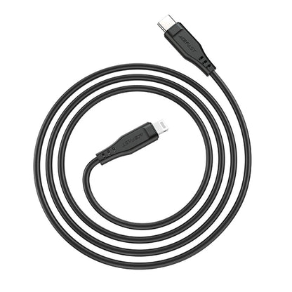 Data- og ladekabel USB-C - Lightning Acefast C3-01, 30W, 1.2m, Hvit