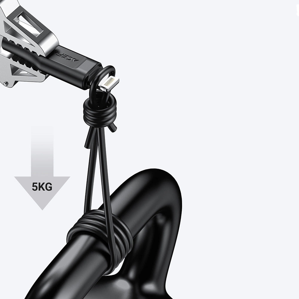 USB-C - Lightning Data- og Ladekabel Acefast C3-01, 30W, 1.2m, Svart