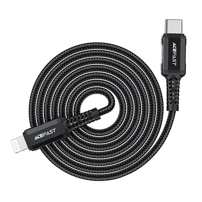 USB-C - Lightning Data- og Ladekabel Acefast C4-01, 30W, 1.8m, Svart
