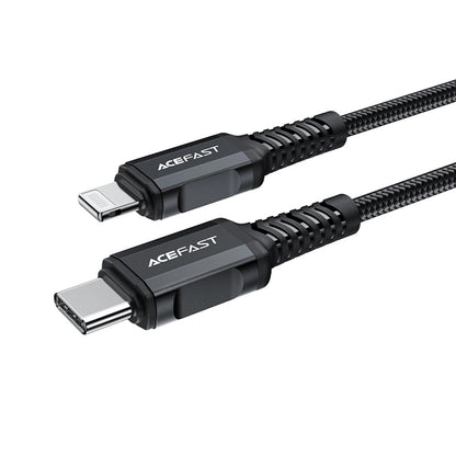 USB-C - Lightning Data- og Ladekabel Acefast C4-01, 30W, 1.8m, Svart