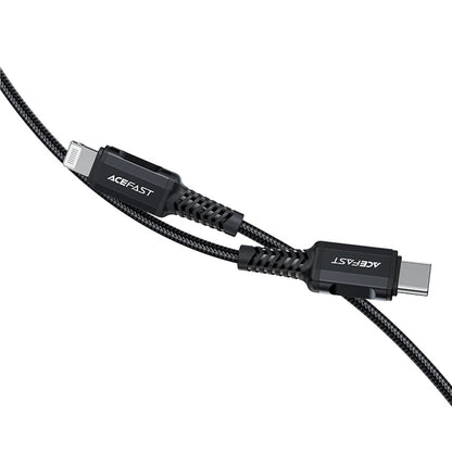 USB-C - Lightning Data- og Ladekabel Acefast C4-01, 30W, 1.8m, Svart