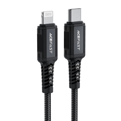USB-C - Lightning Data- og Ladekabel Acefast C4-01, 30W, 1.8m, Svart