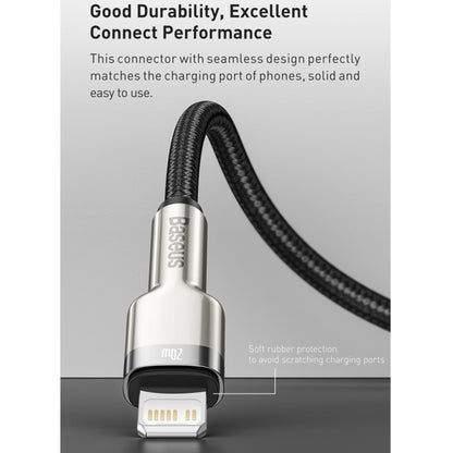 Data- og ladekabel USB-C - Lightning Baseus Cafule Metal, 20W, 1m, Grønn CATLJK-A06