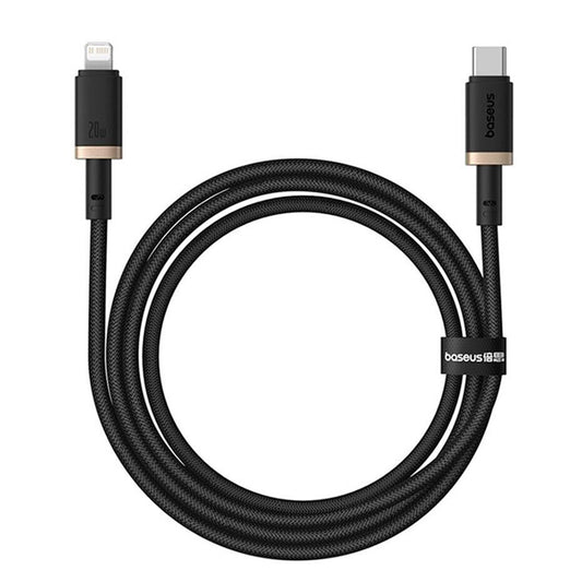USB-C - Lightning-lade- og datakabel Baseus Dura Series, 20W, 1m, Gull Svart P10377800U01-03