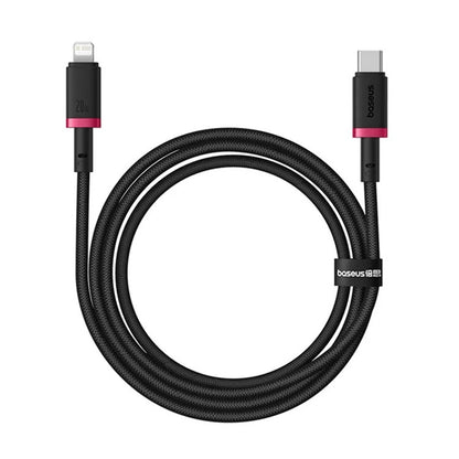USB-C - Lightning Baseus Dura Series data- og ladekabel, 20W, 2m, Rød Svart E0420802
