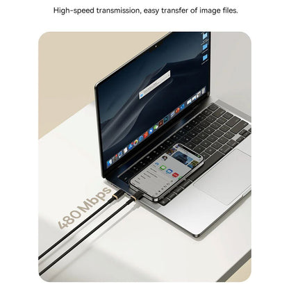 USB-C - Lightning Baseus Dura Series data- og ladekabel, 20W, 2m, Rød Svart E0420802