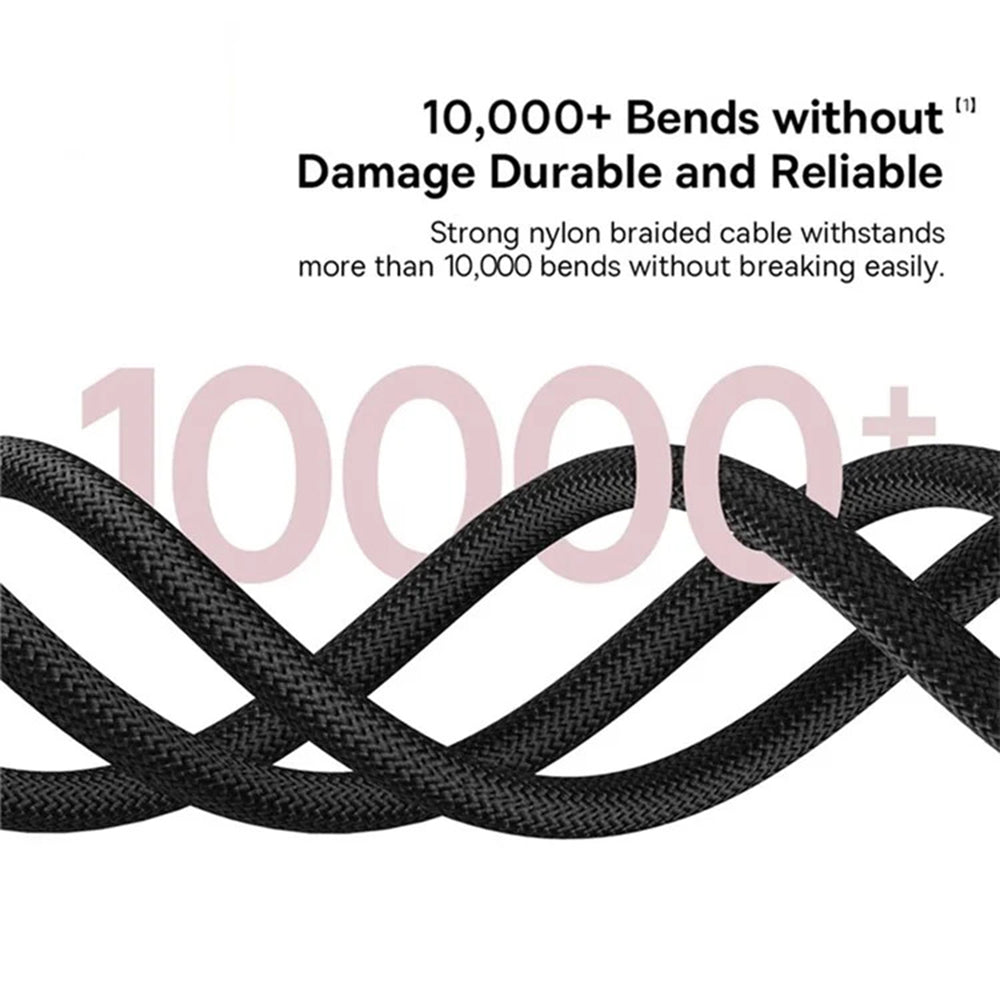 USB-C - Lightning Baseus Dura Series data- og ladekabel, 20W, 2m, Rød Svart E0420802
