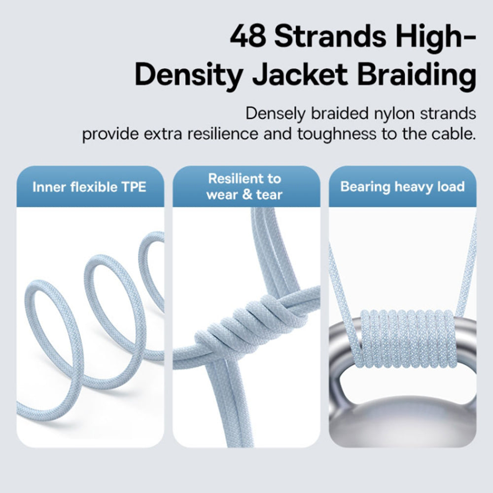 Data- og ladekabel USB-C - Lightning Baseus Gem, 20W, 1m, Blå P10373001311-00