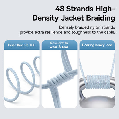 Data- og ladekabel USB-C - Lightning Baseus Gem, 20W, 1m, Blå P10373001311-00