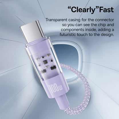 USB-C - Lightning Baseus Gem data- og ladekabel, 20W, 1m, Lilla P10373001511-00