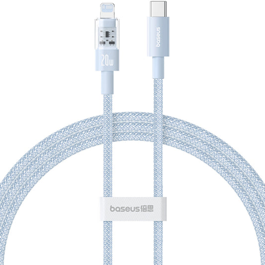 Data- og ladekabel USB-C til Lightning Baseus Gem, 20W, 2m, Blå P10373001311-01