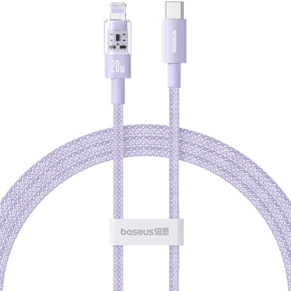 USB-C - Lightning Baseus Gem data- og ladekabel, 20W, 2m, Lilla P10373001511-01
