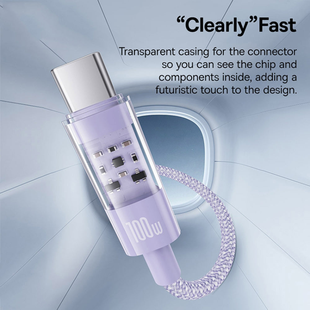 USB-C - Lightning Baseus Gem data- og ladekabel, 20W, 2m, Lilla P10373001511-01